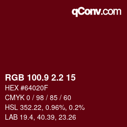 Farbcode: RGB 100.9 2.2 15 | qconv.com