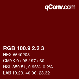 カラーコード: RGB 100.9 2.2 3 | qconv.com