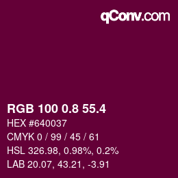 カラーコード: RGB 100 0.8 55.4 | qconv.com