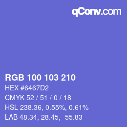Color code: RGB 100 103 210 | qconv.com