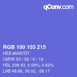 Color code: RGB 100 103 215 | qconv.com