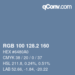 Color code: RGB 100 128.2 160 | qconv.com