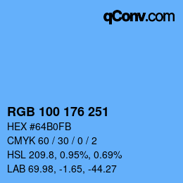 Color code: RGB 100 176 251 | qconv.com