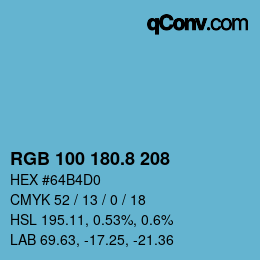 Color code: RGB 100 180.8 208 | qconv.com
