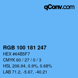 Color code: RGB 100 181 247 | qconv.com