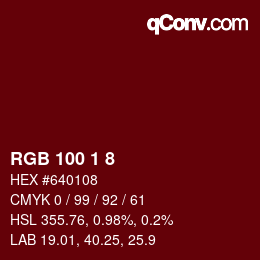 Farbcode: RGB 100 1 8 | qconv.com