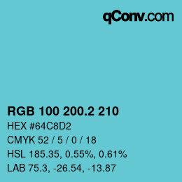 カラーコード: RGB 100 200.2 210 | qconv.com
