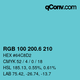 カラーコード: RGB 100 200.6 210 | qconv.com