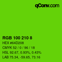 Color code: RGB 100 210 8 | qconv.com