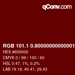 カラーコード: RGB 101.1 0.80000000000001 0 | qconv.com