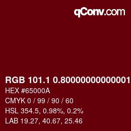 カラーコード: RGB 101.1 0.80000000000001 10 | qconv.com