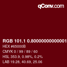 カラーコード: RGB 101.1 0.80000000000001 11 | qconv.com