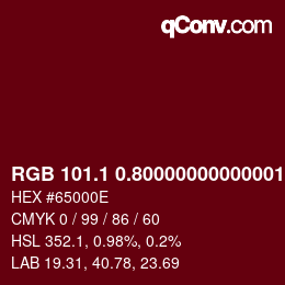 カラーコード: RGB 101.1 0.80000000000001 14 | qconv.com