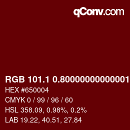 カラーコード: RGB 101.1 0.80000000000001 4 | qconv.com