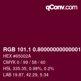 カラーコード: RGB 101.1 0.80000000000001 42 | qconv.com