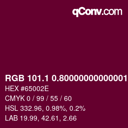 カラーコード: RGB 101.1 0.80000000000001 46 | qconv.com