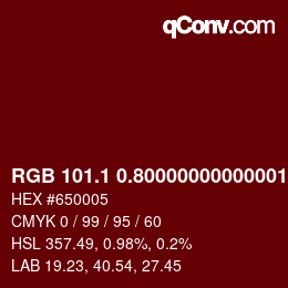 カラーコード: RGB 101.1 0.80000000000001 5 | qconv.com