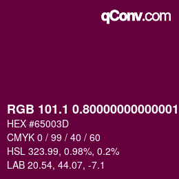 カラーコード: RGB 101.1 0.80000000000001 61 | qconv.com