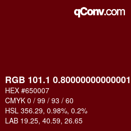 カラーコード: RGB 101.1 0.80000000000001 7 | qconv.com