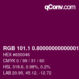 カラーコード: RGB 101.1 0.80000000000001 70 | qconv.com