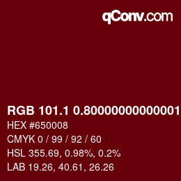 カラーコード: RGB 101.1 0.80000000000001 8 | qconv.com