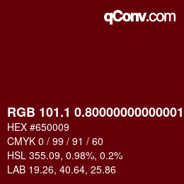 カラーコード: RGB 101.1 0.80000000000001 9 | qconv.com