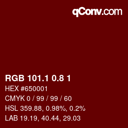 カラーコード: RGB 101.1 0.8 1 | qconv.com