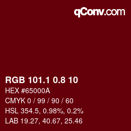 Color code: RGB 101.1 0.8 10 | qconv.com