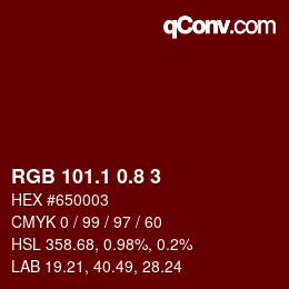 カラーコード: RGB 101.1 0.8 3 | qconv.com