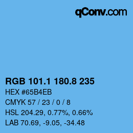 Color code: RGB 101.1 180.8 235 | qconv.com