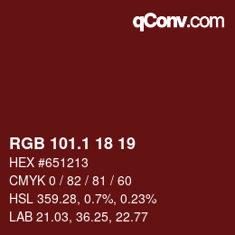 カラーコード: RGB 101.1 18 19 | qconv.com