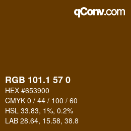 カラーコード: RGB 101.1 57 0 | qconv.com
