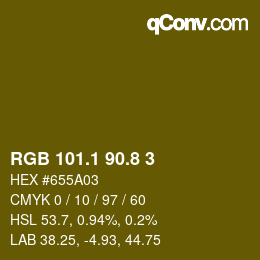 Color code: RGB 101.1 90.8 3 | qconv.com