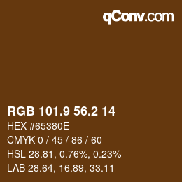Farbcode: RGB 101.9 56.2 14 | qconv.com