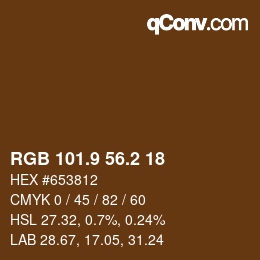 Farbcode: RGB 101.9 56.2 18 | qconv.com