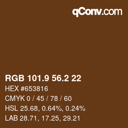 Farbcode: RGB 101.9 56.2 22 | qconv.com
