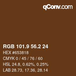 Farbcode: RGB 101.9 56.2 24 | qconv.com