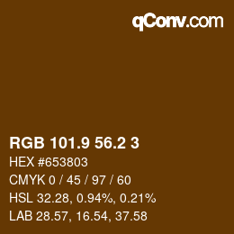Farbcode: RGB 101.9 56.2 3 | qconv.com