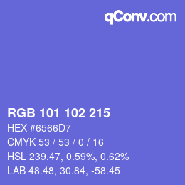 Color code: RGB 101 102 215 | qconv.com