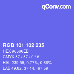 Color code: RGB 101 102 235 | qconv.com