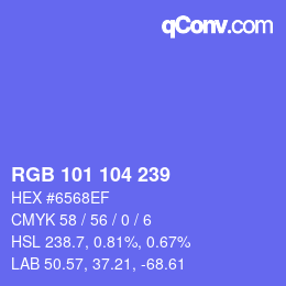 カラーコード: RGB 101 104 239 | qconv.com