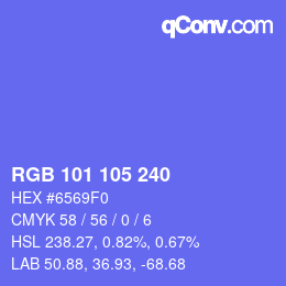 Color code: RGB 101 105 240 | qconv.com