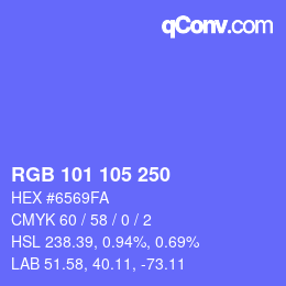 Color code: RGB 101 105 250 | qconv.com