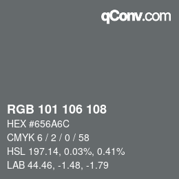 Color code: RGB 101 106 108 | qconv.com