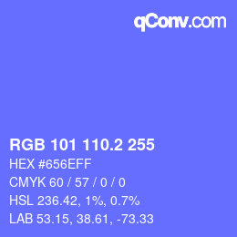 カラーコード: RGB 101 110.2 255 | qconv.com