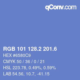カラーコード: RGB 101 128.2 201.6 | qconv.com
