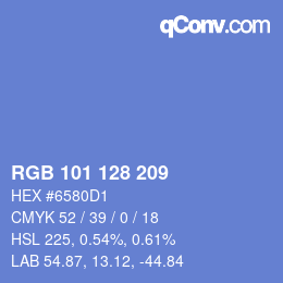 カラーコード: RGB 101 128 209 | qconv.com