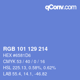 Color code: RGB 101 129 214 | qconv.com