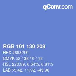 Color code: RGB 101 130 209 | qconv.com