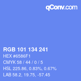 Color code: RGB 101 134 241 | qconv.com